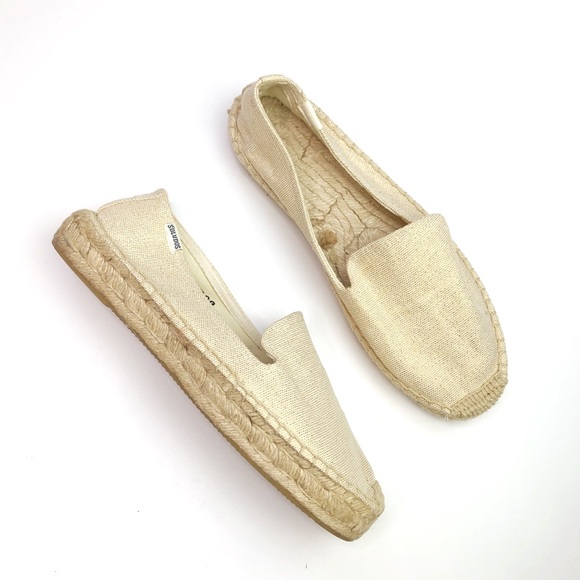 soludos gold espadrilles
